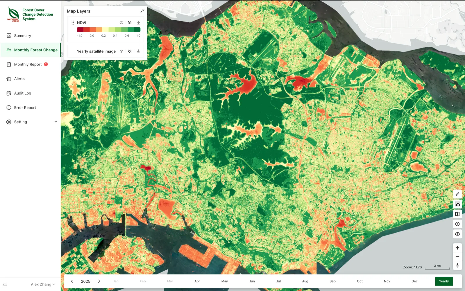 NParks forest cover monitoring