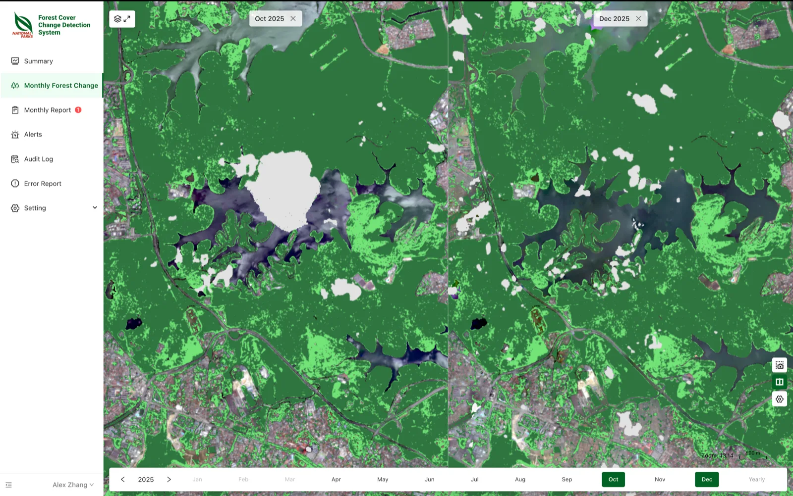 NParks forest cover analysis